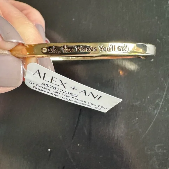20 Alex and Ani Gold Bangles - Dr. Seuss “oh the places you’ll go” - Picture 1 of 3